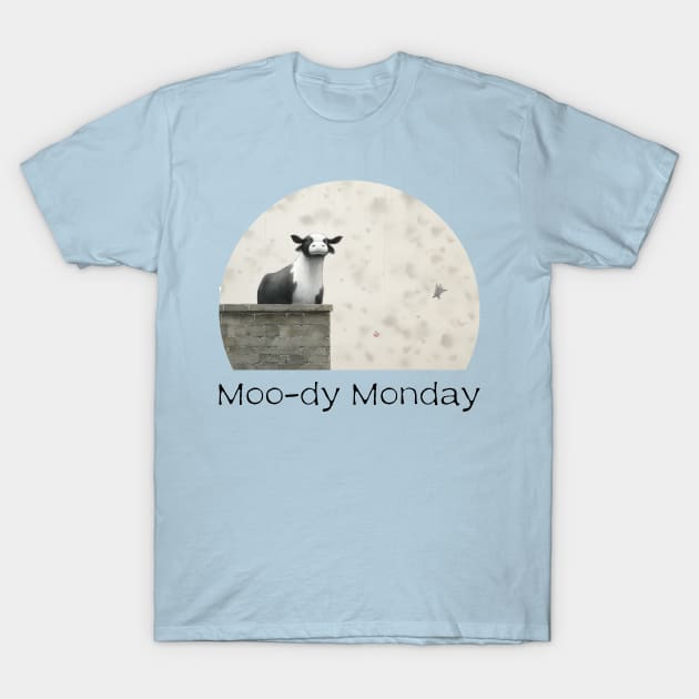 Cow-moody Monday T-Shirt by chapter2